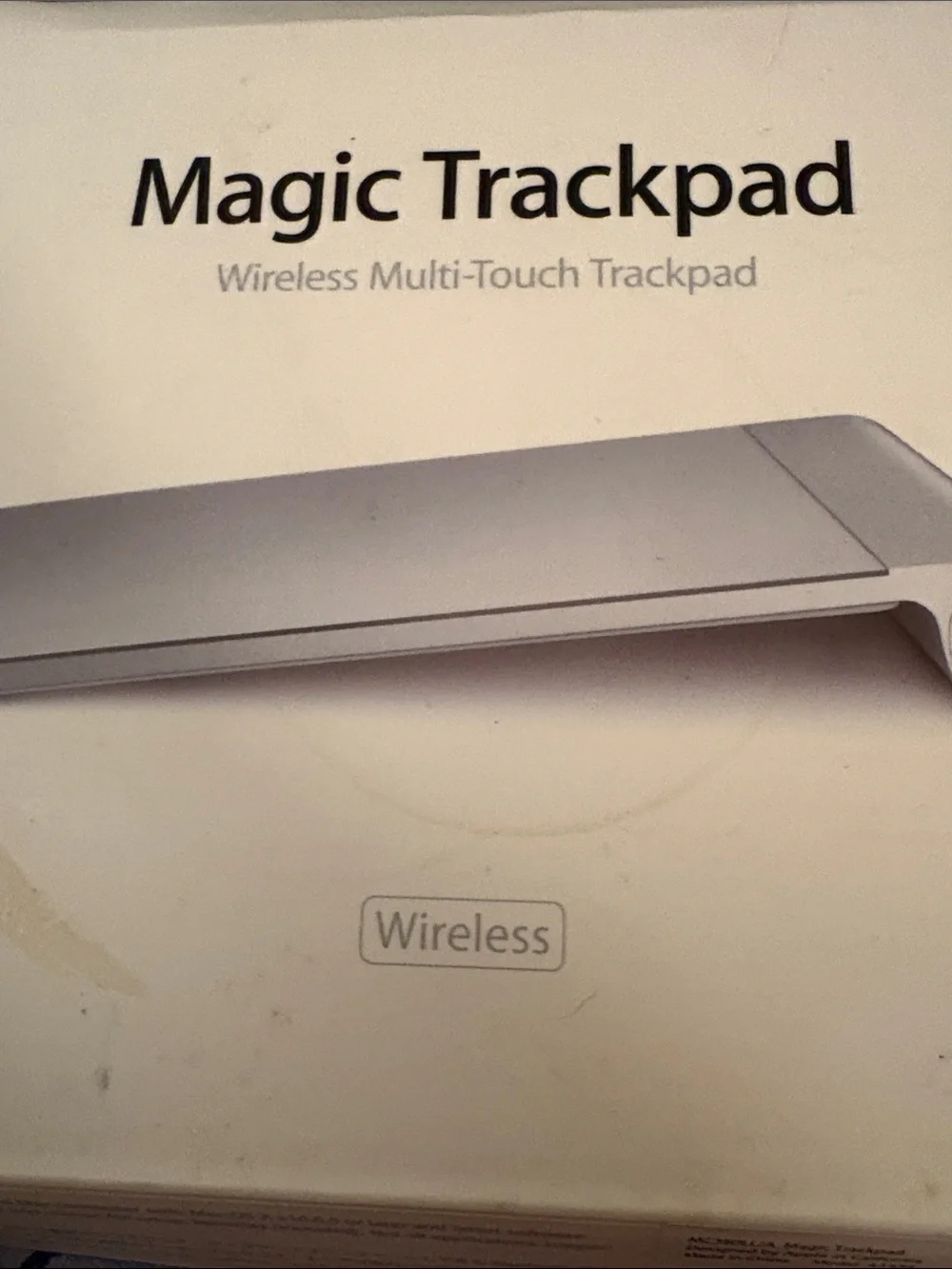 Apple Magic Trackpad - Silver/White Wireless Touchpad A1339 1st generation